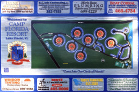 Florida Camp Resort CNC Routed and Sandblasted Carved 3D Signage